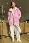 Beach Walk Fleece Jacket Pink